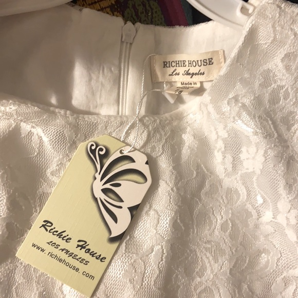 NWT Richie House White Formal Girls’ Dress - Picture 6 of 8